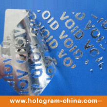 Aluminum Embossing Tamper Evident Void Foil